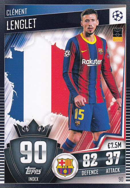 #90 Clément Lenglet (FC Barcelona) Match Attax 101 2020/21