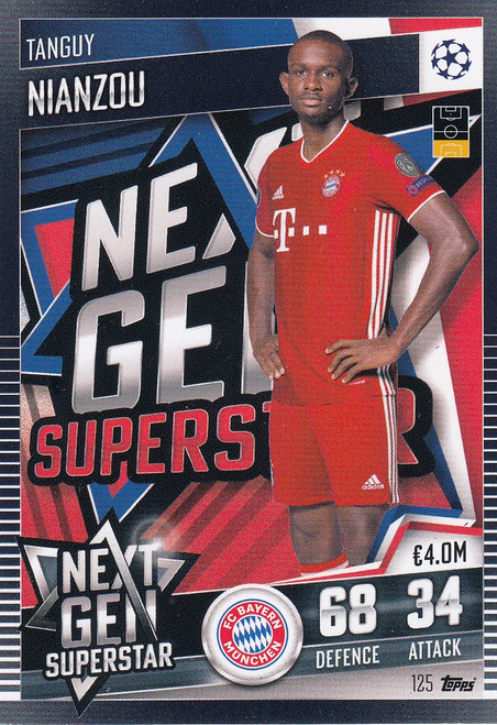 #125 Tanguy Nianzou (FC Bayern München) Match Attax 101 2020/21 NEXT GEN SUPERSTAR