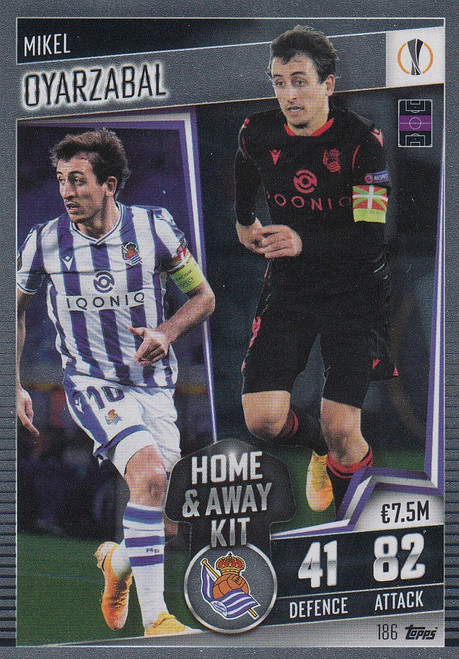 #186 Mikel Oyarzabal (Real Sociedad) Match Attax 101 2020/21 HOME & AWAY KIT