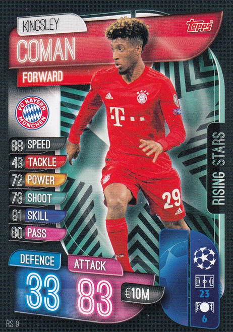 #RS9 Kingsley Coman (FC Bayern Munchen) Match Attax EXTRA 2019/20 RISING STAR