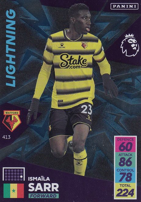 #413 Ismaïla Sarr (Watford) Adrenalyn XL Premier League 2021/22 LIGHTNING