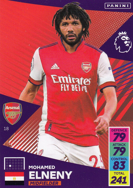 #018 Mohamed Elneny (Arsenal) Adrenalyn XL Premier League 2021/22