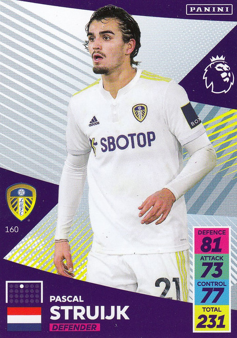 #160 Pascal Struijk (Leeds United) Adrenalyn XL Premier League 2021/22