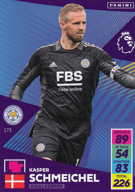 #173 Kasper Schmeichel (Leicester City) Adrenalyn XL Premier League 2021/22