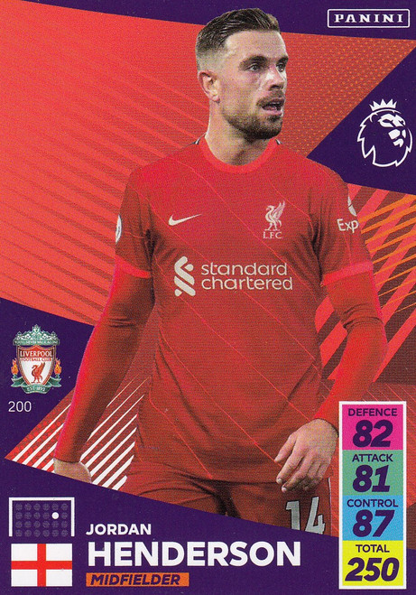 #200 Jordan Henderson (Liverpool) Adrenalyn XL Premier League 2021/22