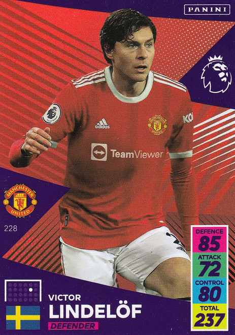 #228 Victor Lindelöf (Manchester United) Adrenalyn XL Premier League 2021/22