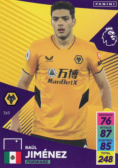 #365 Raúl Jiménez (Wolverhampton Wanderers) Adrenalyn XL Premier League 2021/22