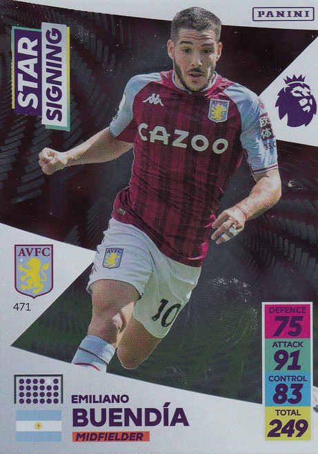 #471 Emiliano Buendía (Aston Villa) Adrenalyn XL Premier League 2021/22 STAR SIGNING