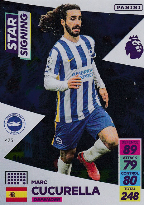 #475 Marc Cucurella (Brighton & Hove Albion) Adrenalyn XL Premier League 2021/22 STAR SIGNING