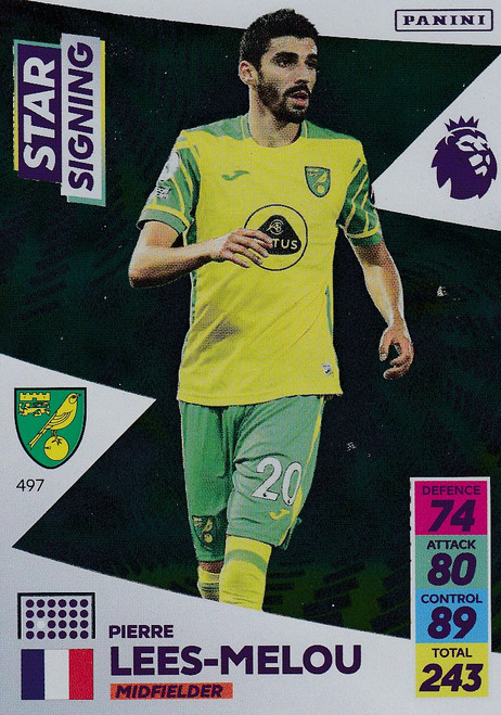 #497 Pierre Lees-Melou (Norwich City)  Adrenalyn XL Premier League 2021/22 STAR SIGNING