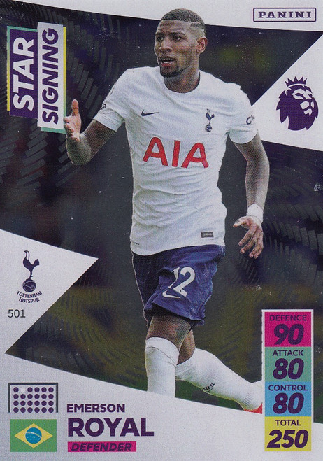 #501 Emerson Royal (Tottenham Hotspur) Adrenalyn XL Premier League 2021/22 STAR SIGNING