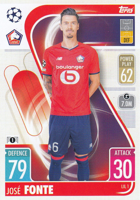 #LIL1  José Fonté (LOSC Lille) Match Attax Champions League 2021/22