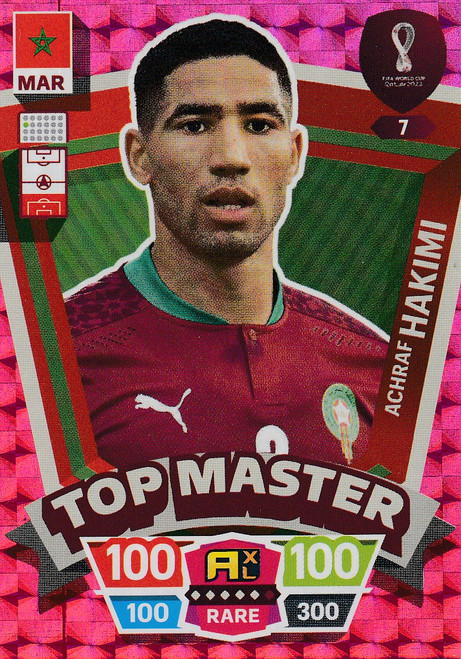 #7 Achraf Hakimi (Morocco) Panini Adrenalyn XL World Cup Qatar 2022 TOP MASTER