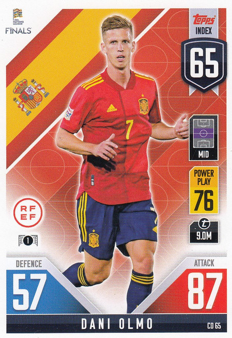 #CD65 Dani Olmo (Spain) Match Attax 101 2022 101 COUNTDOWN