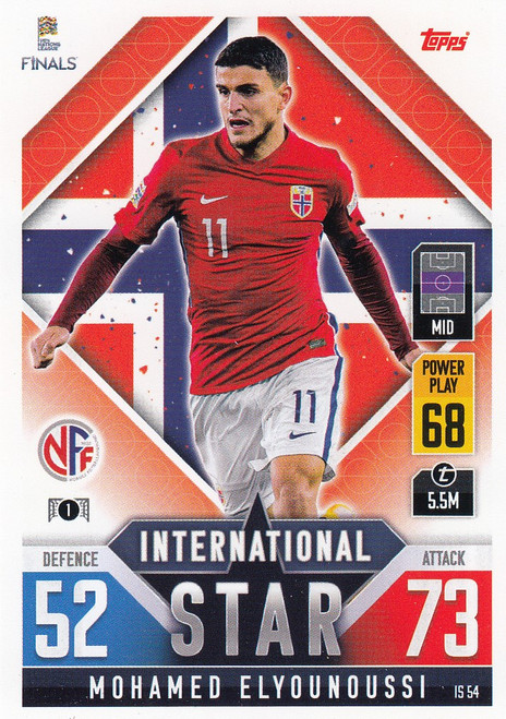 #IS54 Mohamed Elyounoussi (Norway) Match Attax 101 2022 INTERNATIONAL STAR