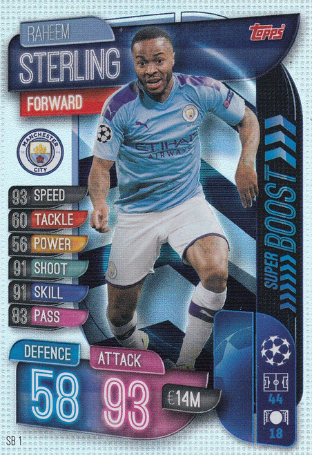 #SB1 Raheem Sterling (Manchester City) Match Attax EXTRA 2019/20 SUPERBOOST