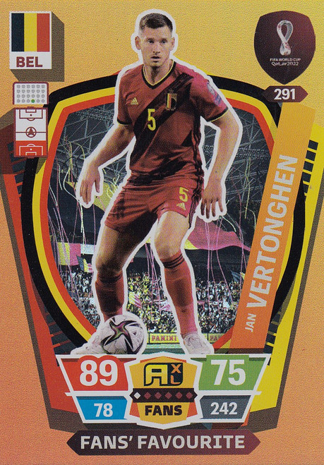 #291 Jan Vertonghen (Belgium) World Cup Qatar 2022 FANS FAVOURITE