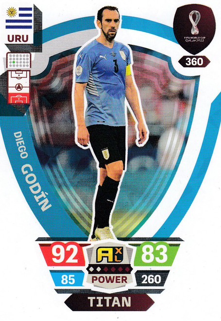 #360 Diego Godin (Uruguay) World Cup Qatar 2022 TITAN