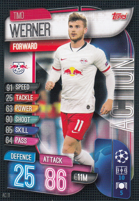 #AC11 Timo Werner (RB Leipzig) Match Attax EXTRA 2019/20 ACTION