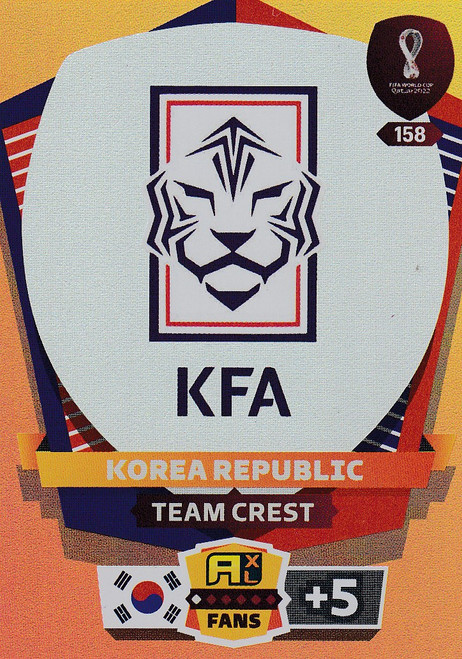 #158 Team Crest (South Korea) World Cup Qatar 2022