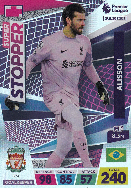 #374 Alisson (Liverpool) Adrenayln XL Premier League 2023 SUPER STOPPER