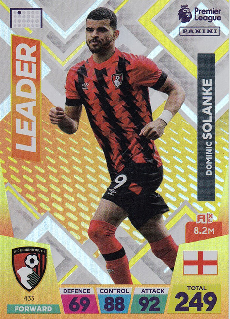 #433 Dominic Solanke (AFC Bournemouth) Adrenalyn XL Premier League 2023 LEADER