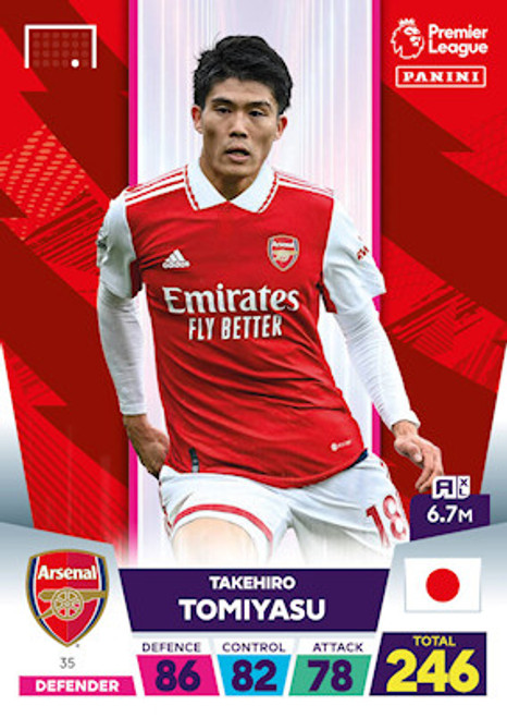 #35 Takehiro Tomiyasu (Arsenal) Adrenalyn XL Premier League 2023