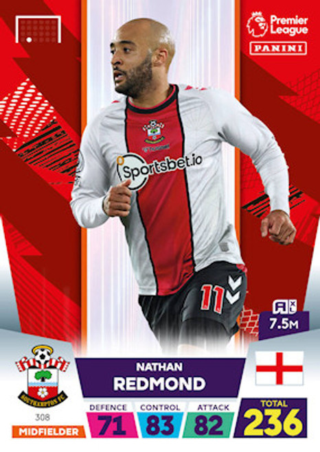 #308 Nathan Redmond (Southampton) Adrenalyn XL Premier League 2023