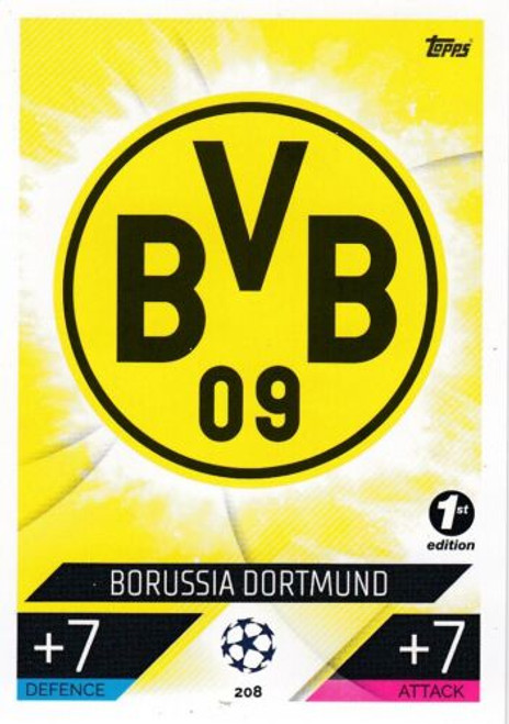 #208 Club Badge (Borussia Dortmund) - 1ST EDITION - Topps Match Attax 2022/23