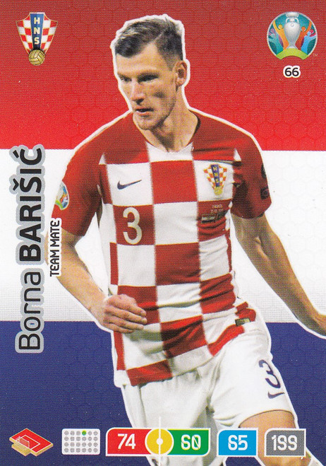 #66 Borna Barisic (Croatia) Adrenalyn XL Euro 2020