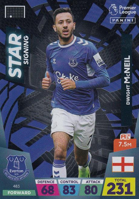 #483 Dwight McNeil (Everton) Adrenalyn XL Premier League 2023 STAR SIGNING