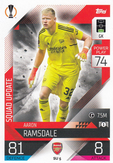 SU005 - Aaron Ramsdale (Arsenal) - SQUAD UPDATE - Topps Match Attax Extra 2022/23