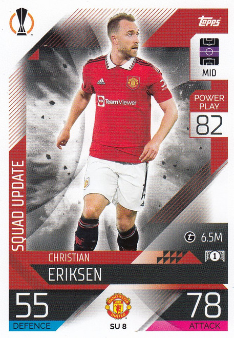 #SU8 Christian Eriksen (Manchester United) Match Attax EXTRA Champions League 2022/23