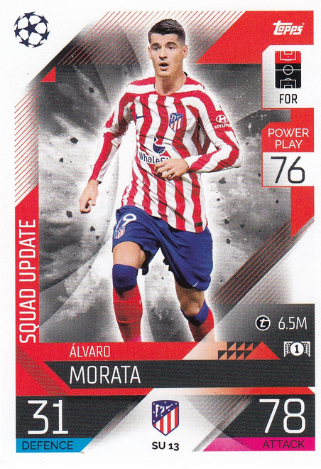 SU013 - Álvaro Morata (Atlético Madrid) - SQUAD UPDATE - Topps Match Attax Extra 2022/23 SU013 - Álvaro Morata (Atlético Madrid) - SQUAD UPDATE - Topps Match Attax Extra 2022/23