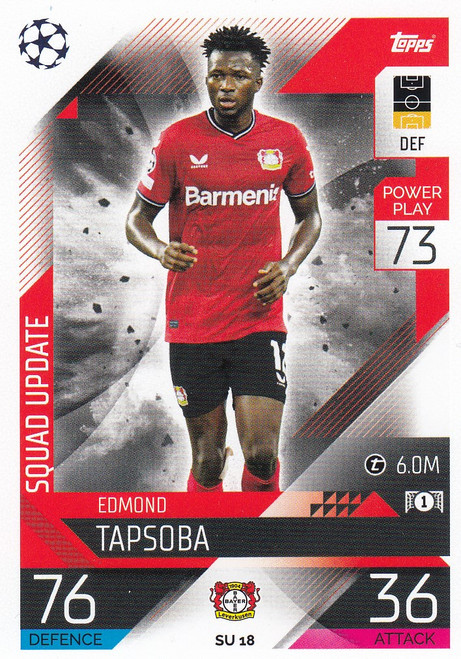 SU018 - Edmond Tapsoba (Bayer Leverkusen) - SQUAD UPDATE - Topps Match Attax Extra 2022/23