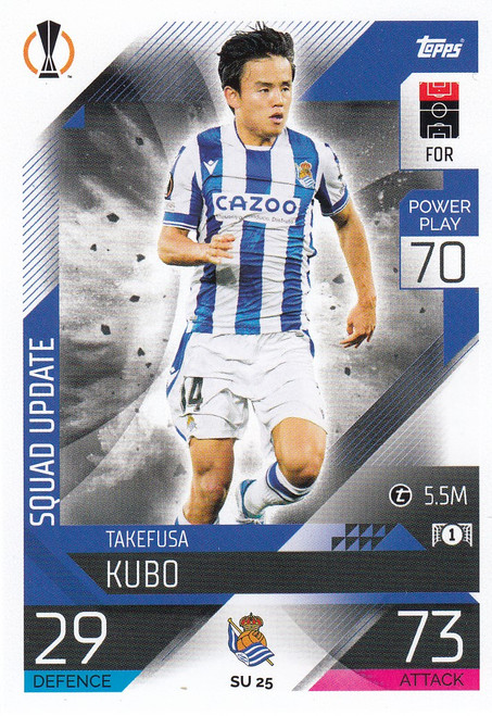 SU025 - Takefusa Kubo (Real Sociedad) - SQUAD UPDATE - Topps Match Attax Extra 2022/23