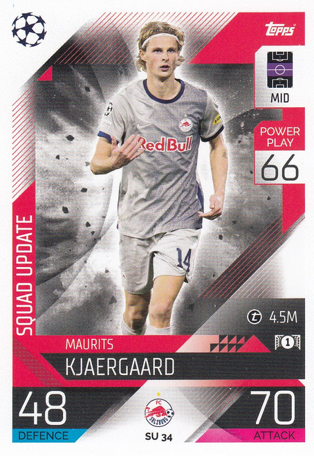 SU034 - Maurits Kjaergaard (RB Salzburg) - SQUAD UPDATE - Topps Match Attax Extra 2022/23
