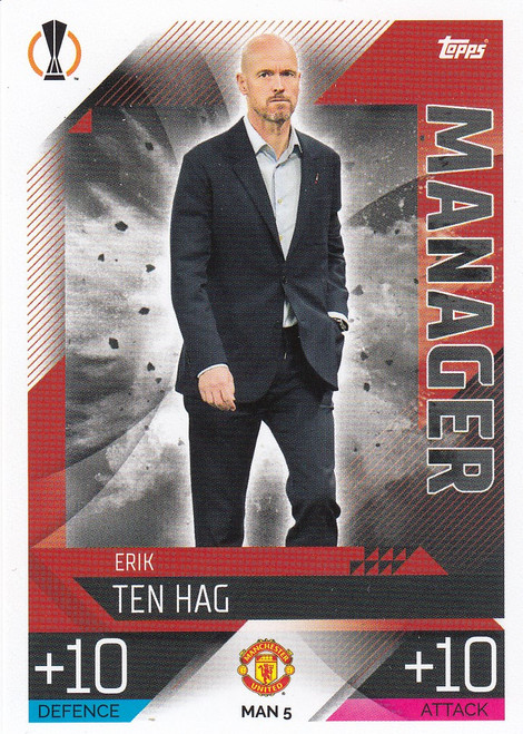 MAN005 - Erik Ten Hag (Manchester United) - MANAGER - Topps Match Attax Extra 2022/23