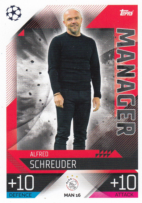MAN016 - Alfred Schreuder (Ajax) - MANAGER - Topps Match Attax Extra 2022/23