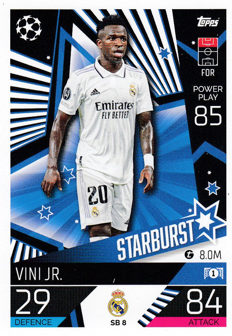 SB008 - Vini Jr. (Real Madrid) - STARBURST - Topps Match Attax Extra 2022/23
