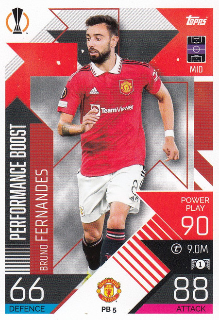 PB005 - Bruno Fernandes (Manchester United) - PERFORMANCE BOOST - Topps Match Attax Extra 2022/23