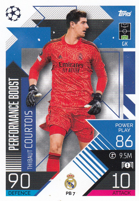 PB007 - Thibaut Courtois (Real Madrid) - PERFORMANCE BOOST - Topps Match Attax Extra 2022/23