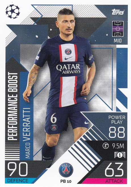 PB010 - Marco Verratti (PSG) - PERFORMANCE BOOST - Topps Match Attax Extra 2022/23