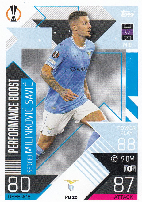 #PB20 Sergej Milinkovic-Savic (SS Lazio) Match Attax EXTRA Champions League 2022/23