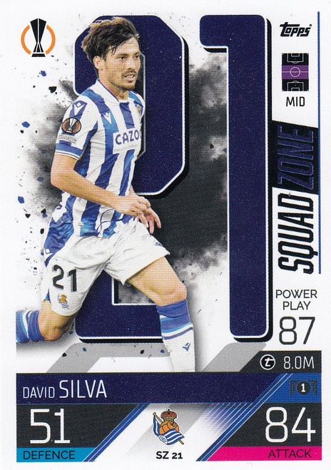 SZ021 - David Silva (Real Sociedad) - SQUAD ZONE - Topps Match Attax Extra 2022/23
