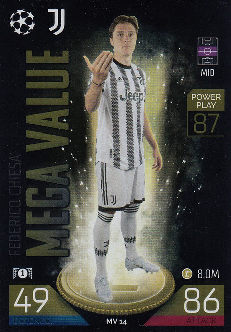 MV014 - Federico Chiesa (Juventus) - MEGA VALUE - Topps Match Attax Extra 2022/23