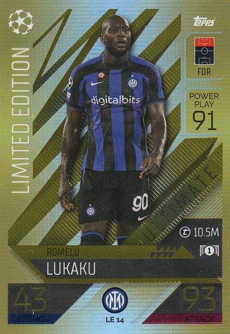 #LE14 Romelu Lukaku (FC Internazionale Milano) Match Attax EXTRA Champions League 2022/23