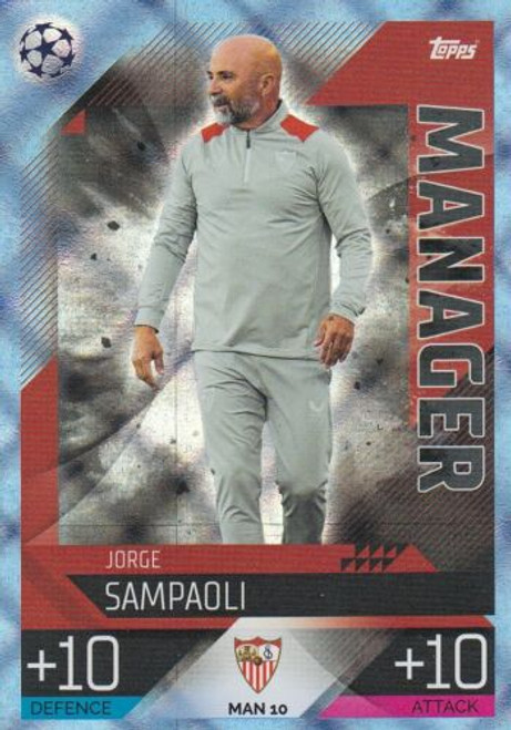 MAN010 - Jorge Sampaoli (Sevilla) - CRYSTAL PARALLEL (MANAGER) - Topps Match Attax Extra 2022/23