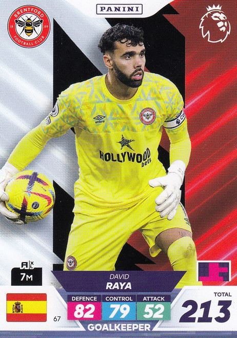 #67 David Raya (Brentford) Adrenalyn XL Premier League PLUS 2023
