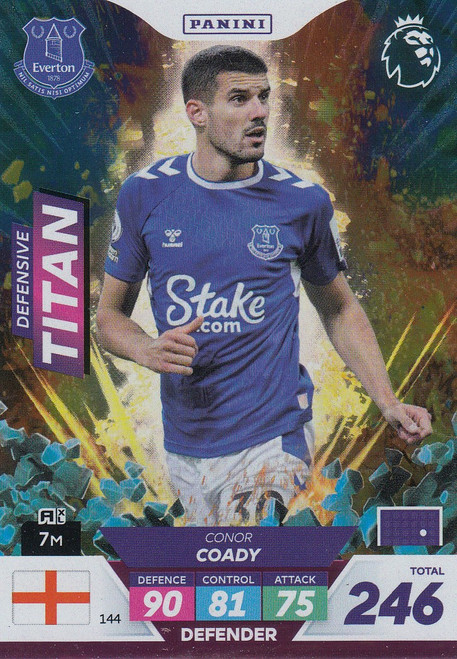 #144 Conor Coady (Everton) Adrenalyn XL Premier League PLUS 2023 DEFENSIVE TITAN